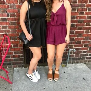 Mossimo Supply Co. Maroon Romper